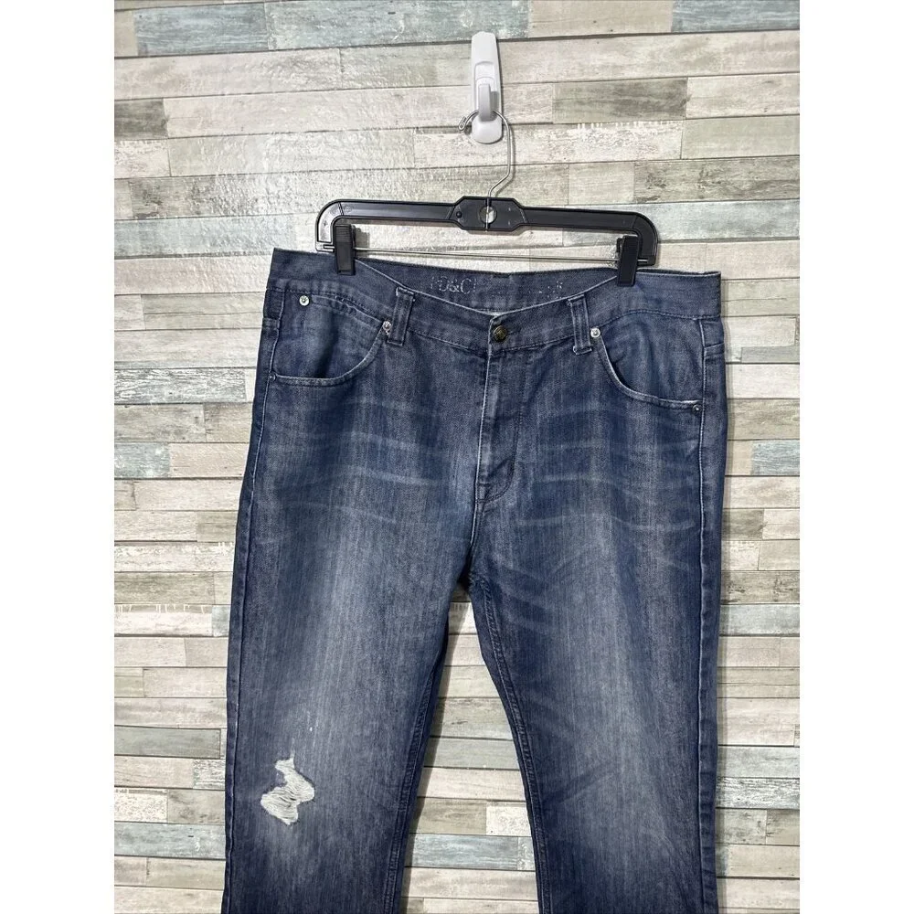 Men’s PD&C Denim Jeans Dark Wash Straight Leg Size 38X32